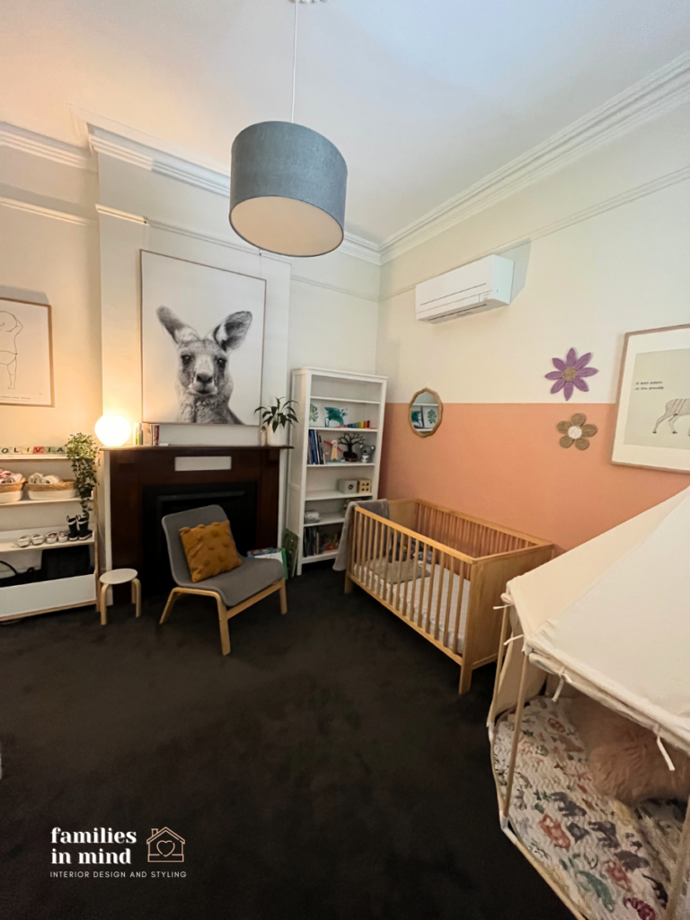 a child's bedroom that supports rest, exploration and quiet play, designed by Penny Miller